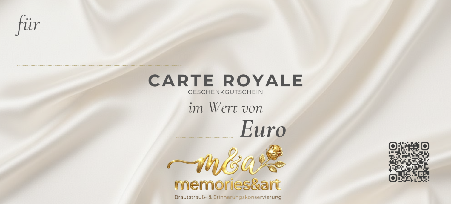 CARTE ROYALE GUTSCHEIN Beispiel Bild einer CARTE ROYALE Gutscheinkarte Blanko